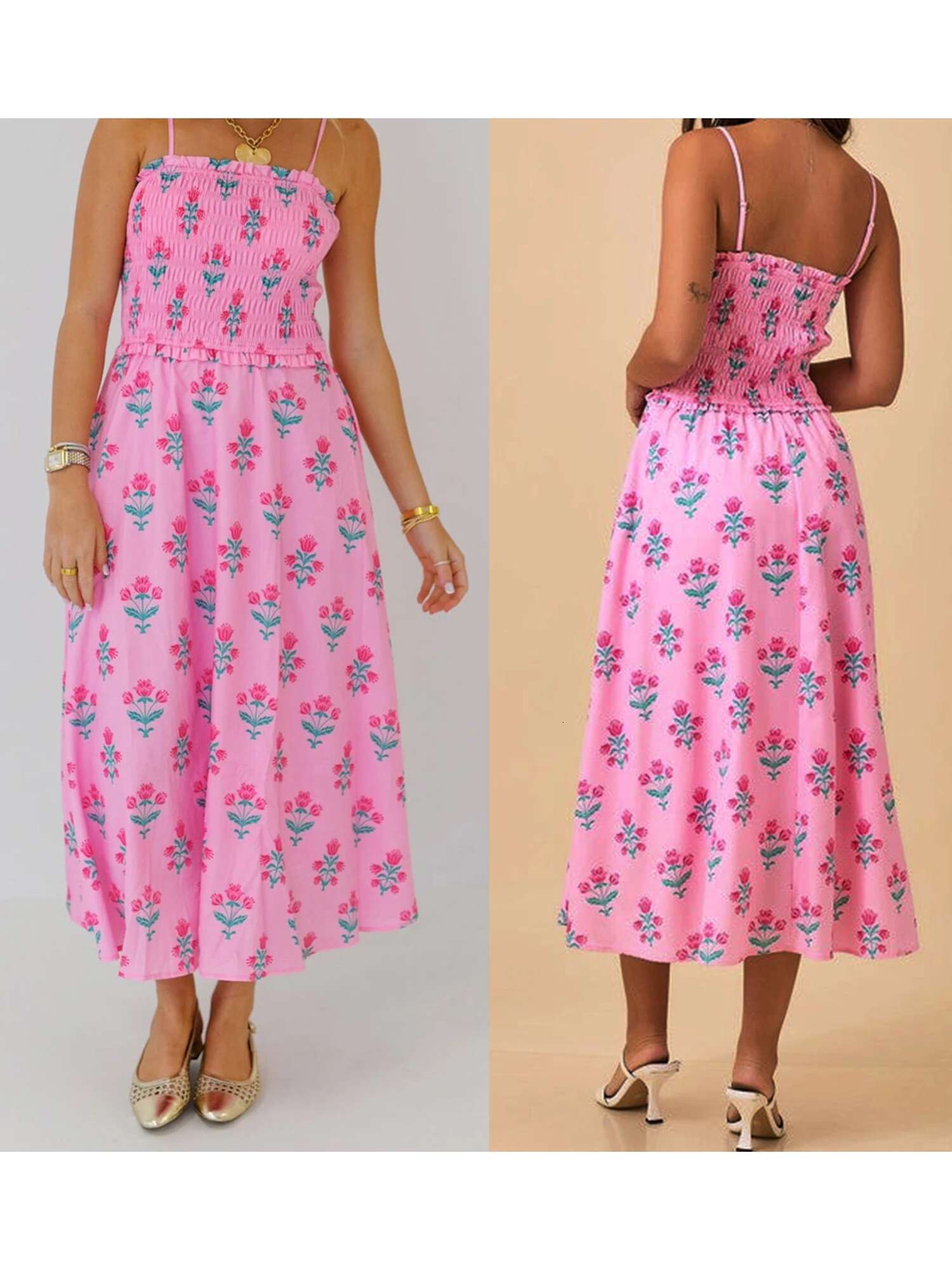 Elegant Off-shoulder Maxi Dress with Vibrant Floral Print and Flowy Ruffled Hemline Perfect for Spring and Summer Events