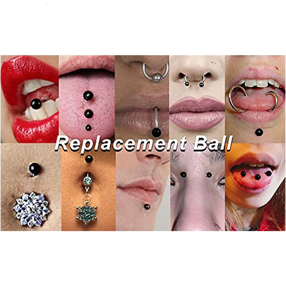 10PCS Stainless Steel Screw Replacement Piercing Ball Lot Labret Eyebrow Bulk Jewelry Accessories 250606