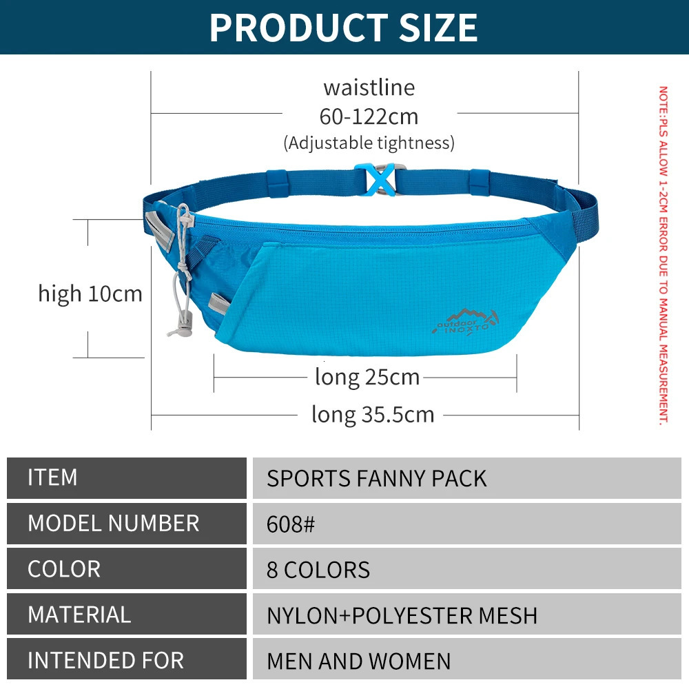 Running Bag Waist 72 Inch Sports Phone Men Women Waterproof Gym Can Hold Water Cycling Case Belt 250605