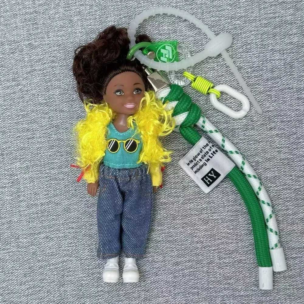 Princess Doll Pendant Keychain Backpack Hanging Ornament DIY Change Clothes Bag Charm Car Key Ring Bag Decor for Barbie Doll XJ250607