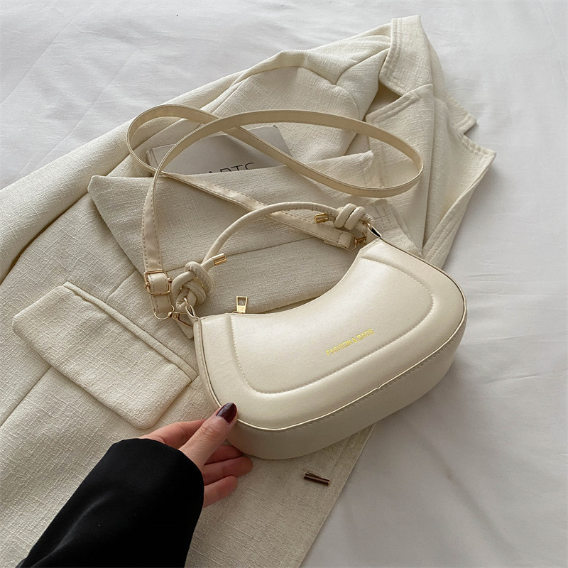 Luxury Brand Designer Bag Solid Color Textured Simple Single Shoulder Crossbody Bag For Women 2024 Spring New Versatile Ins Style Casual Bag Fashionab