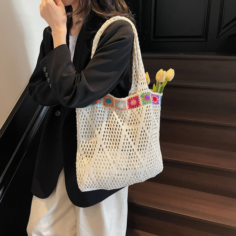 designer Lazy Style Straw Bag for Women 2025 Spring Summer New Versatile Shoulder Commuter Tote Bag Beach Vacation Beach Bag