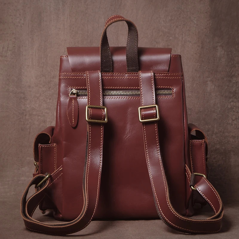 GURO High Quality Cowhide Backpack Womens Vintage Trend Weekend Travel knapsack Deluxe n Genuine Leather Girls School Bags 250605