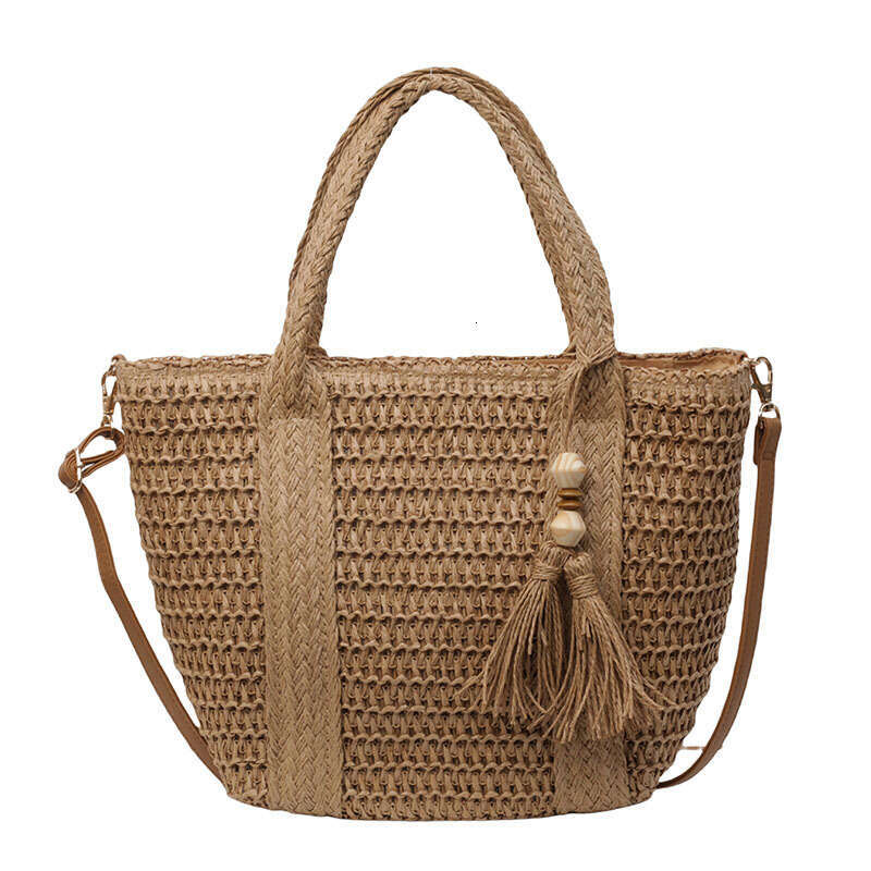 Summer Lazy Style Straw for Women New Versatile Large Capacity Commuter Shoulder Tote Fashionable Woven Bag