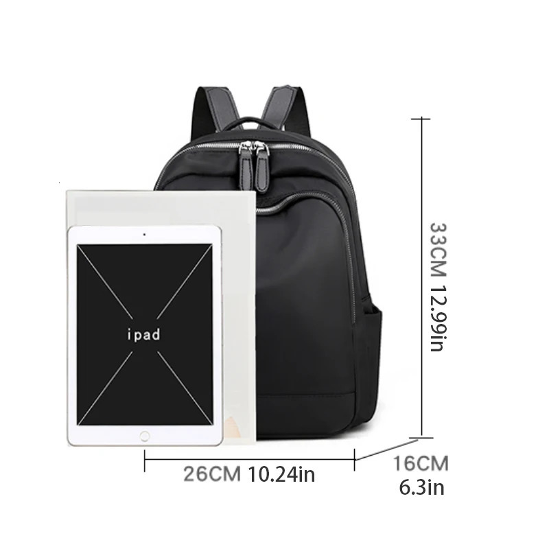 Fashionable backpack large capacity travel bag with practical pockets handbag zipper closure 250605