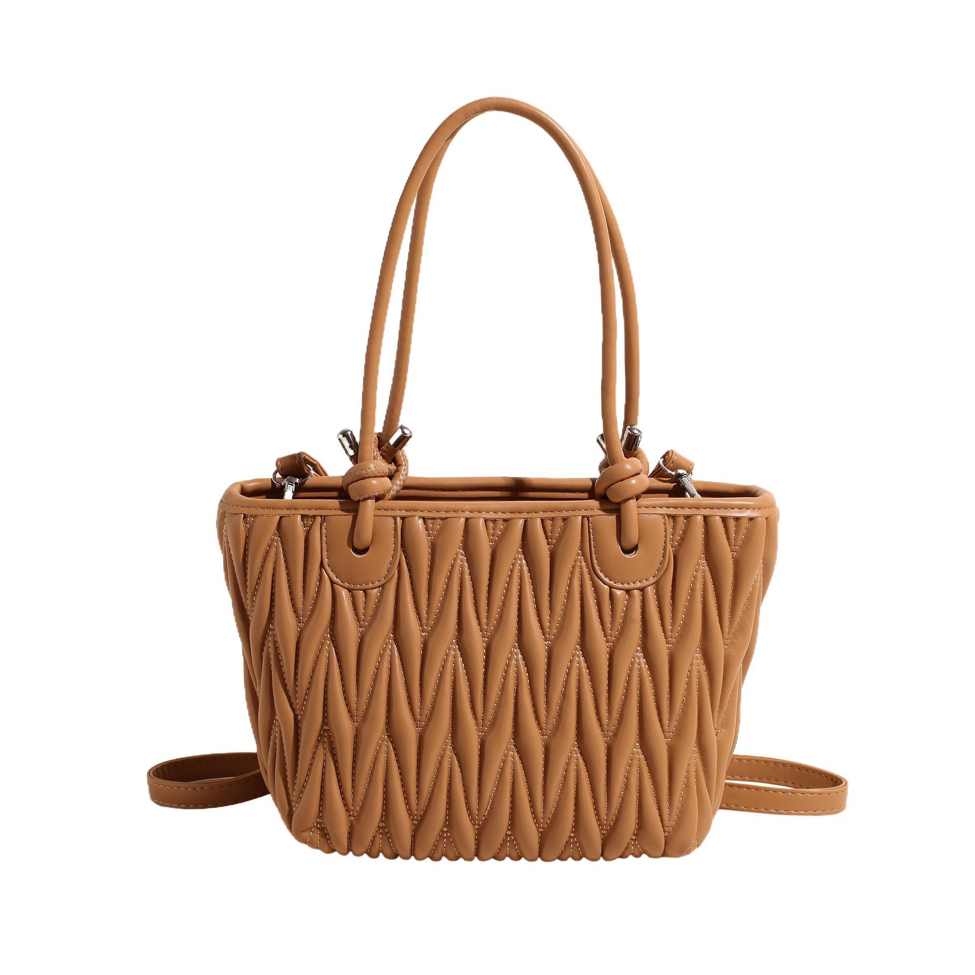 designer High-End Wrinkled Small Bag for Women 2025 New Trend Versatile Crossbody Bag Fashion Casual Handbag Bucket Bag