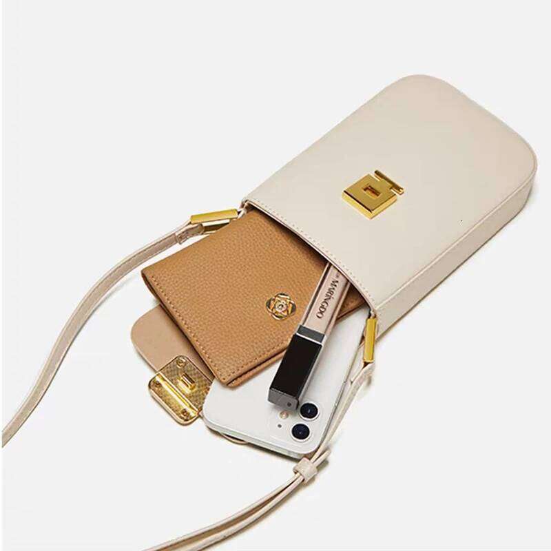 Genuine Leather Cross Body Brand Fashion Buckle Shoulder Bag Large Capacity Cowhide Customized Mini Phone Purse
