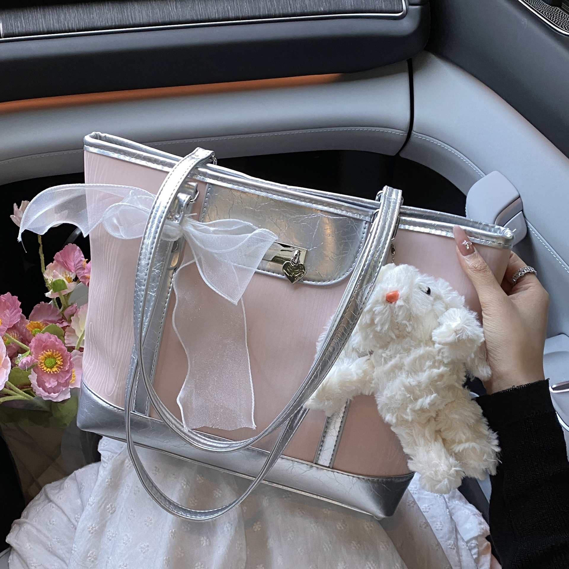 designer High-End Commuter Large Capacity Underarm Bag for Women 2025 New Fashion Versatile Color-Block Shoulder Handbag Tot