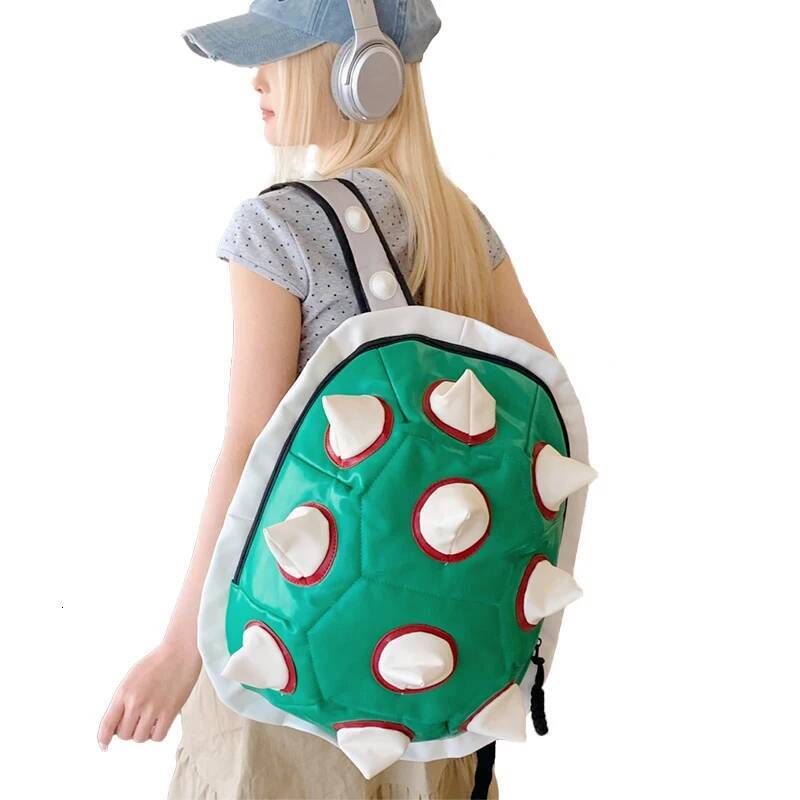 2025 New Cute Turtle Shell Backpack Green Women Kawaii Soft Throns Backpacks Trendy College Student School Bag Gift for Girls