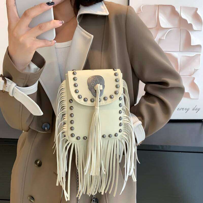 Branded Fringed Shoulder Bags For Women Fashion Purses And Handbag Rivet Messenger Designer Satchel New Crossbody Bag