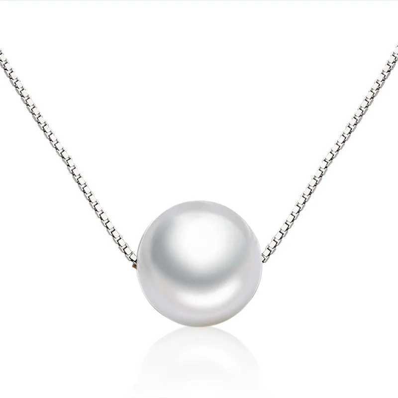 Exquisite Fashion 925 Sterling Silver Necklace Earrings Jewelry Set 10MM Pearl Accessories For Women Engagement Jewelry Gift Z250607