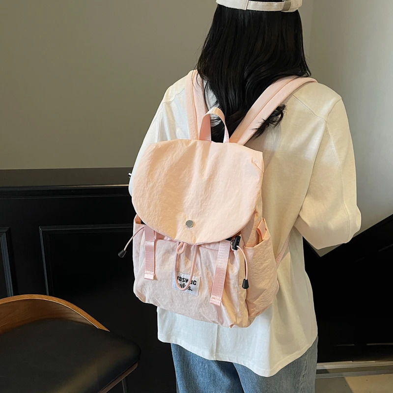 Trendy Womens Canvas Backpack Lightweight Casual Daypack with Front Pocket Fashion School Bag for Teens College Students 250605