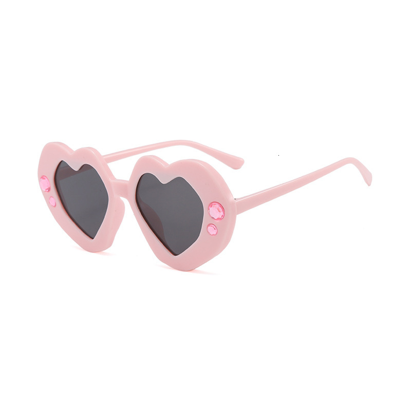 New Heart-Shaped Children's Sunglasses Cool Cute Boys Girls UV Protection Sunshade