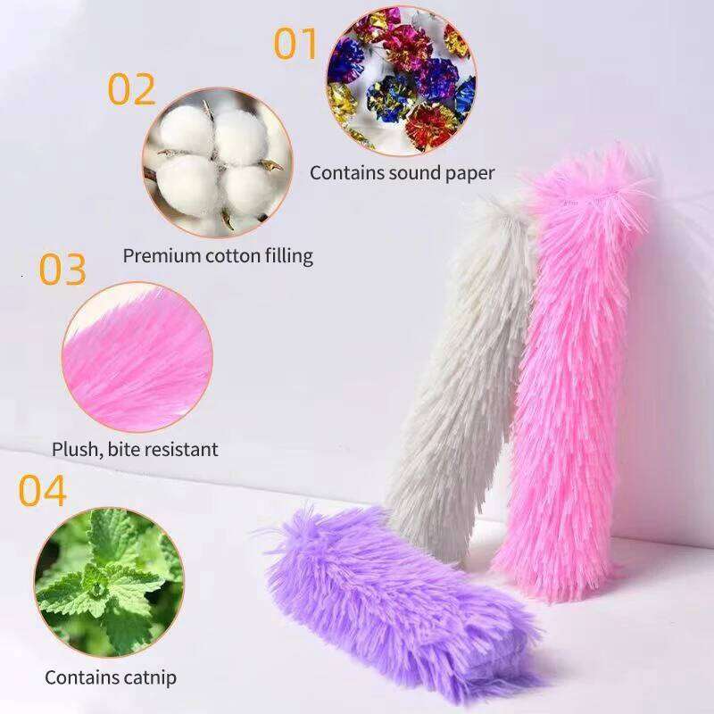 Plush Chew Toy Caip Self-hi Bite Strip Teaser Toys for Cats Soft Interactive Cat Plaything Katten Speelgoed