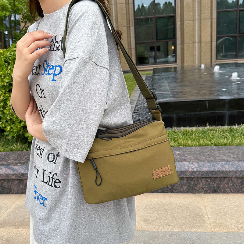 Minimalist Solid Color Nylon for Women 2024 New Multifunctional Casual Waterproof Portable Fashion Single Shoulder Crossbody Bag