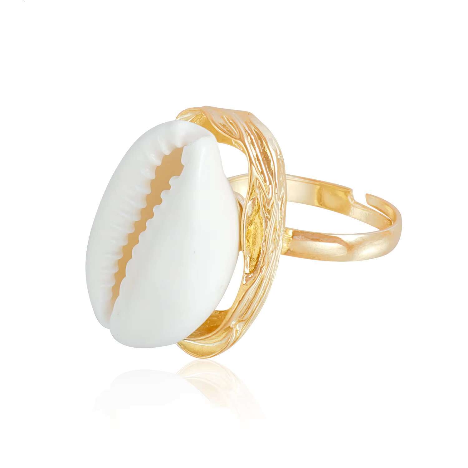 18K Gold Plated Summer Opening Simple Casual Jewelry Popular and Versatile Hawaiian Shell Ring