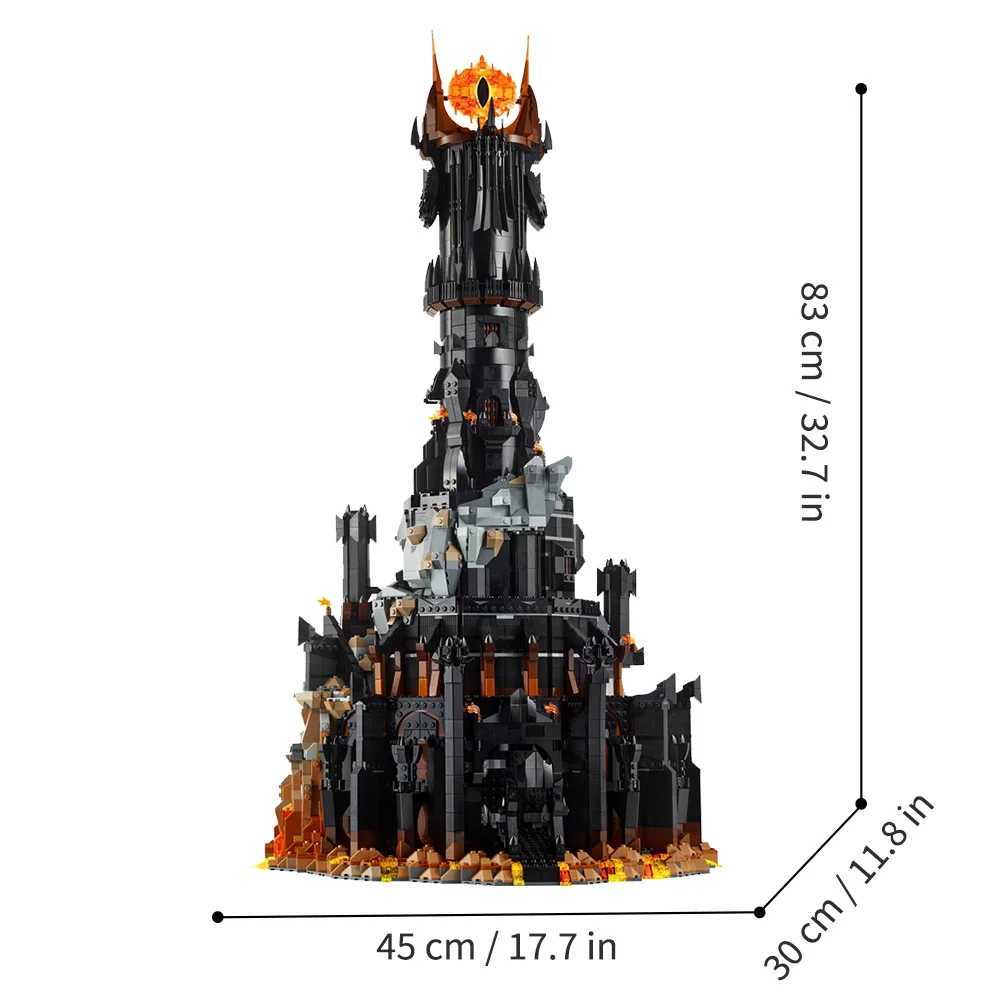 5471Pcs Creative Expert Icons 10333 Black Tower Dark Model Building Blocks MOC Brick Decor Toys For Kids Adult Collection Gifts Z250607