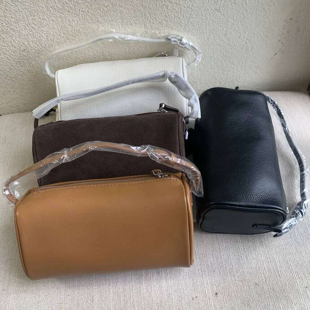 Women's Pencil Pillow Genuine Leather Underarm Hobo Bag Day Clutches Ladies Simple Design Mini Purse