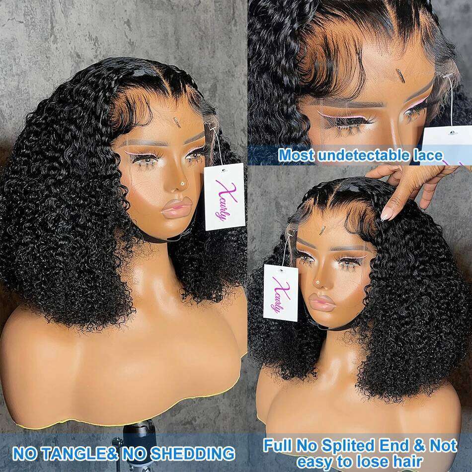 NAMM Xcurly Curly Short Bob Human Hair Wigs 13x4 13X6 HD Lace Frontal Brazilian Deep Wave 5x5 Closure Wig For Women Pre Plucked