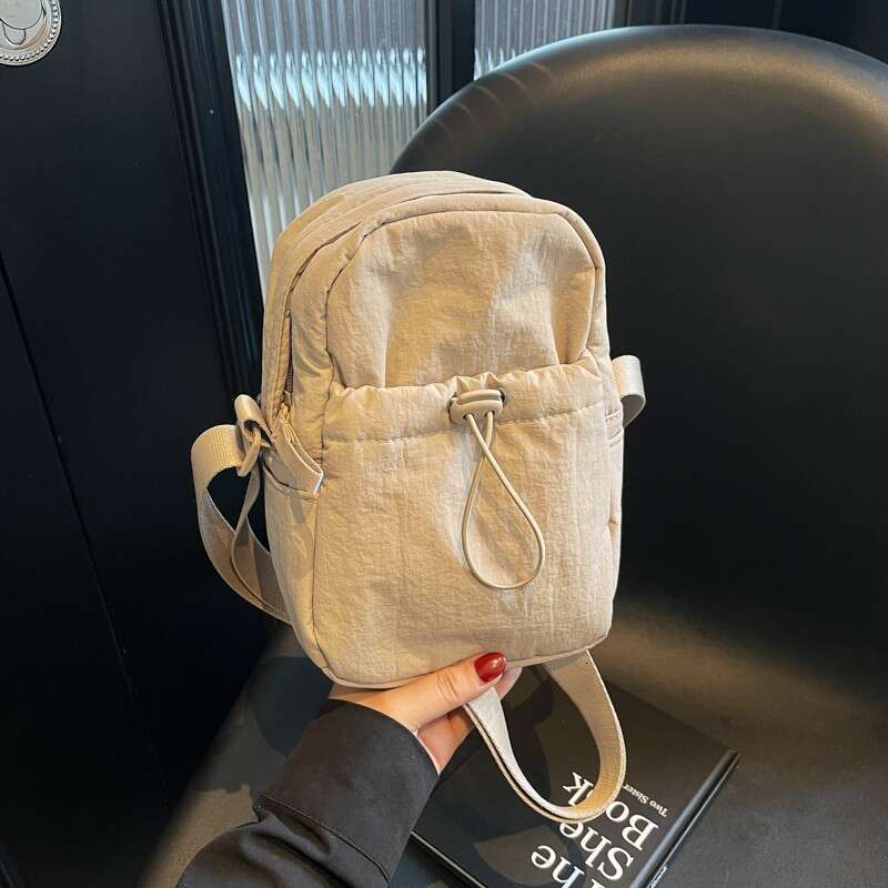 INS Canvas Women's Phone Versatile Casual Lightweight Crossbody Korean Style Niche Design Water Bottle Bag