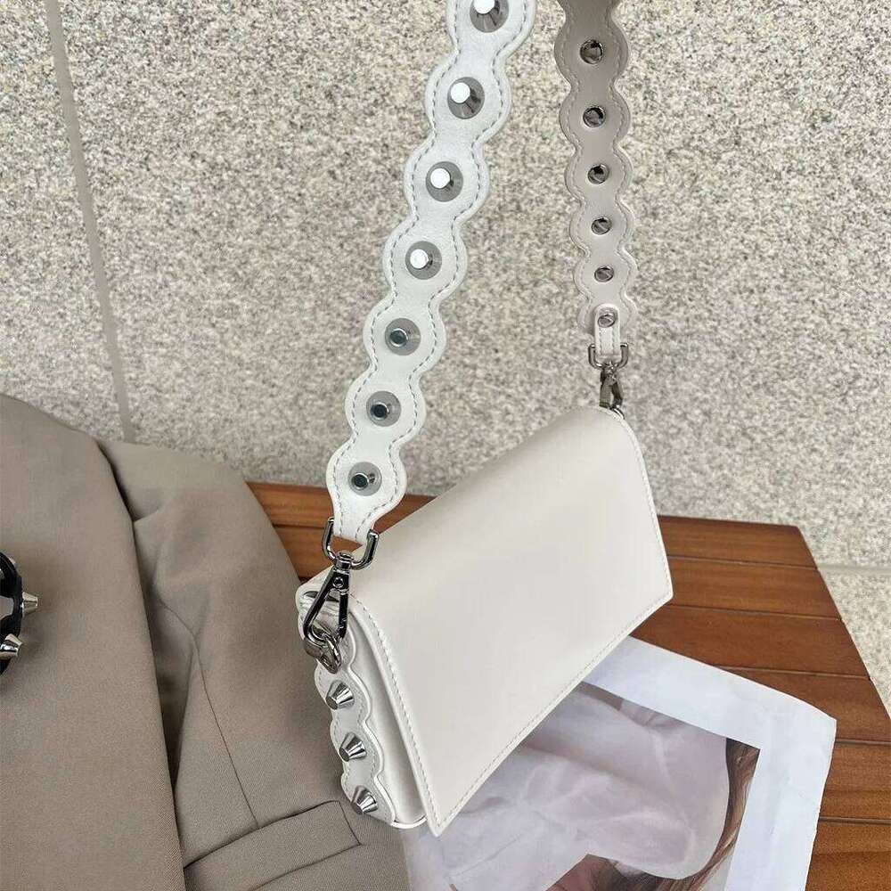 Rivet Shoulder Punk Studded Crossbody Bags For Women 2025 PU Leather Underarm Bag Cover Handbags NEW Flap Purse