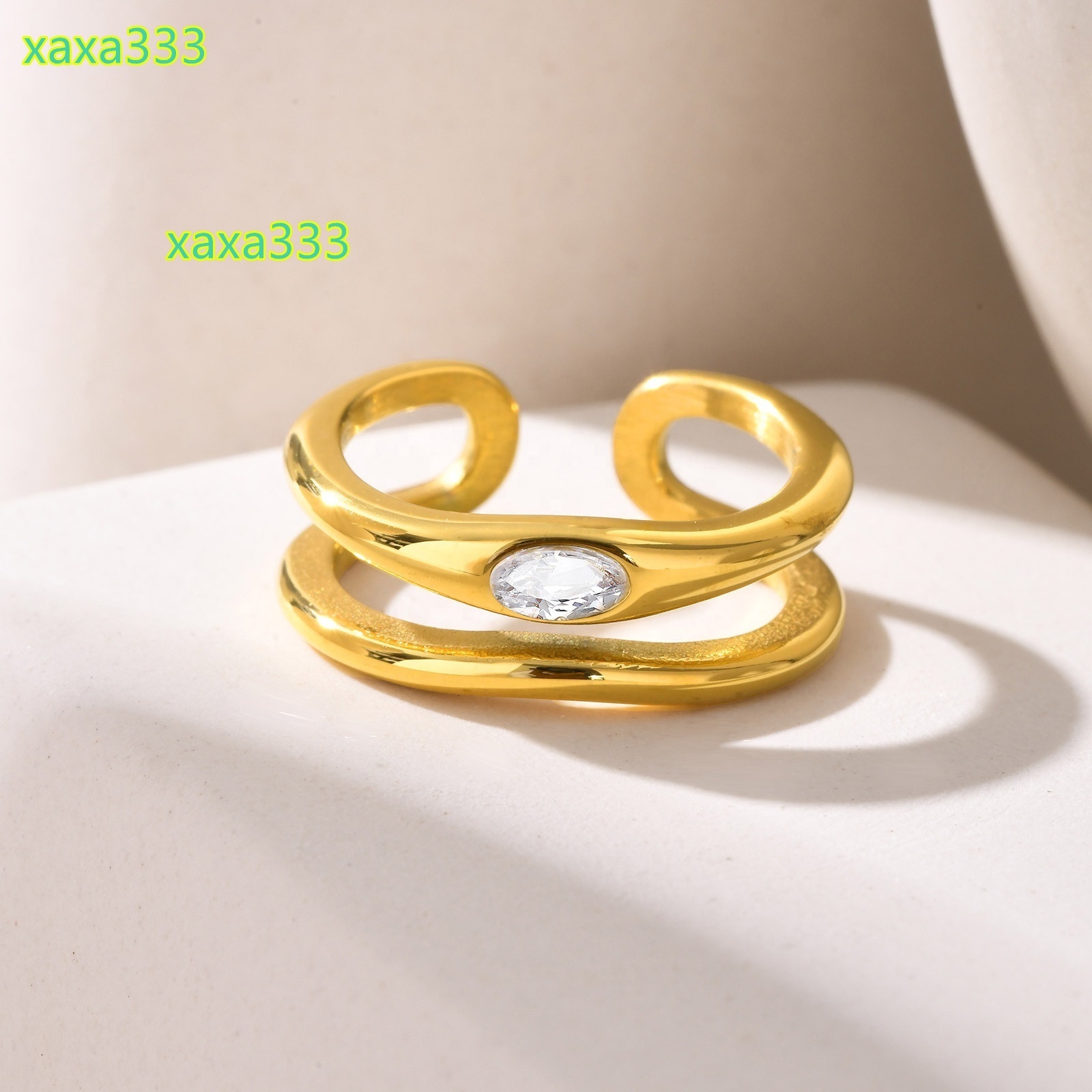 Fashion trend products; White gold 18K open gold ring; Suitable for ladies