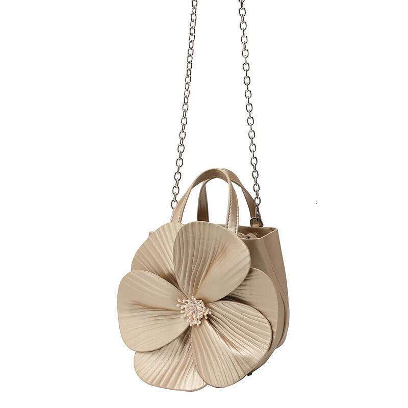 Petal Evening Ladies Flower Bucket Handbag Fashion Trend Chain Shoulder Crossbody Bag Xa10hh