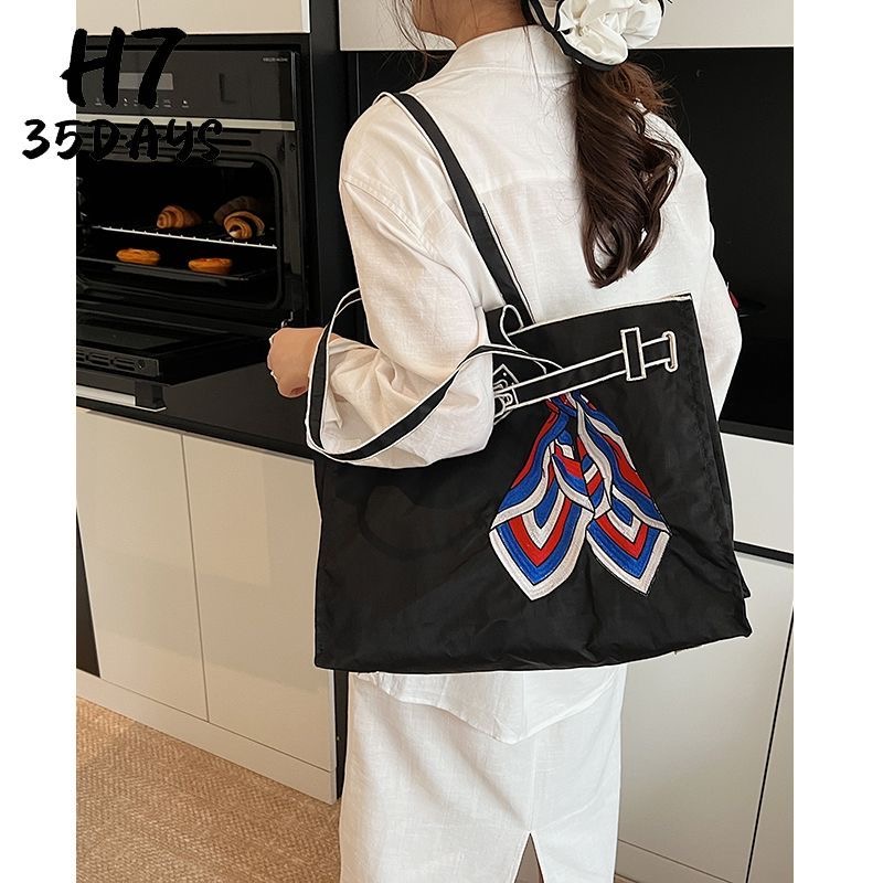Free shipping designer Bow Embroidery Tote Shoulder Bags Eco-friendly single crossbody square bag high-capacity for women Canvas