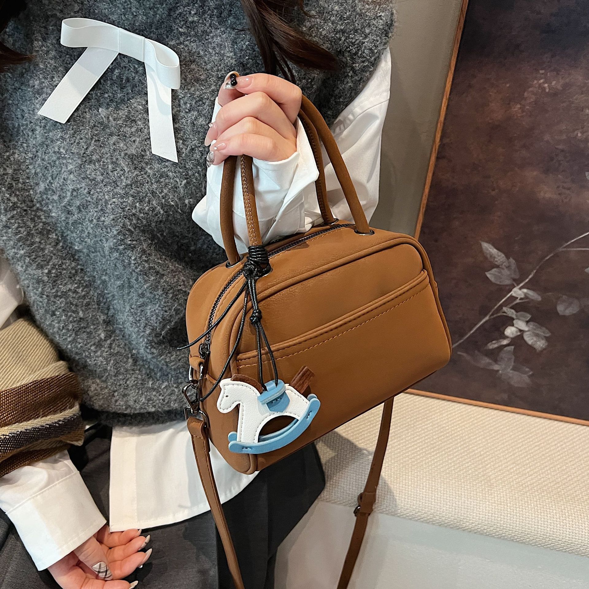 designer Korean Style INS Fashion Handbag Small Square Bag for Women 2025 Summer New Simple Versatile Shoulder Bag Casual Crossbody Bag