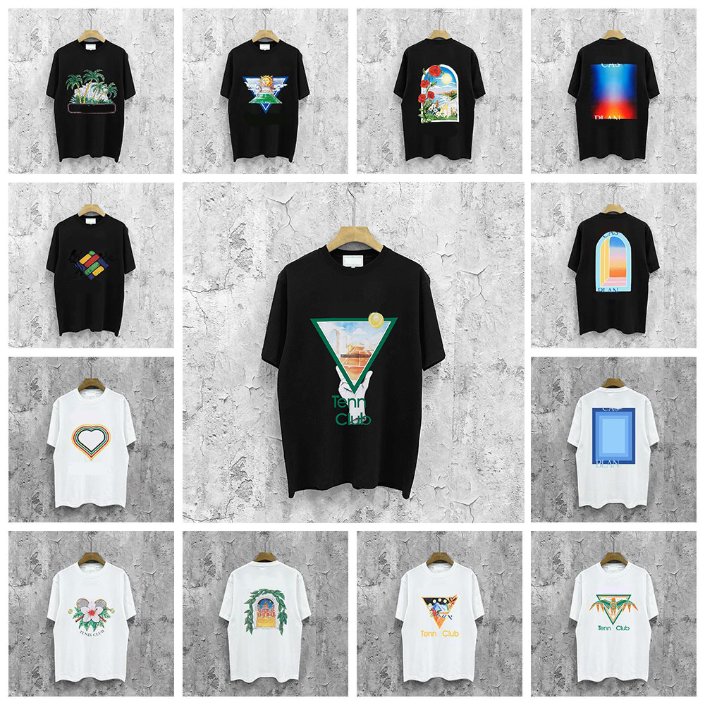 Designer's men's brand Casas blanca t-shirt luxury men's t-shirt summer round neck comfortable breathable pure cotton short sleeved t-shirt