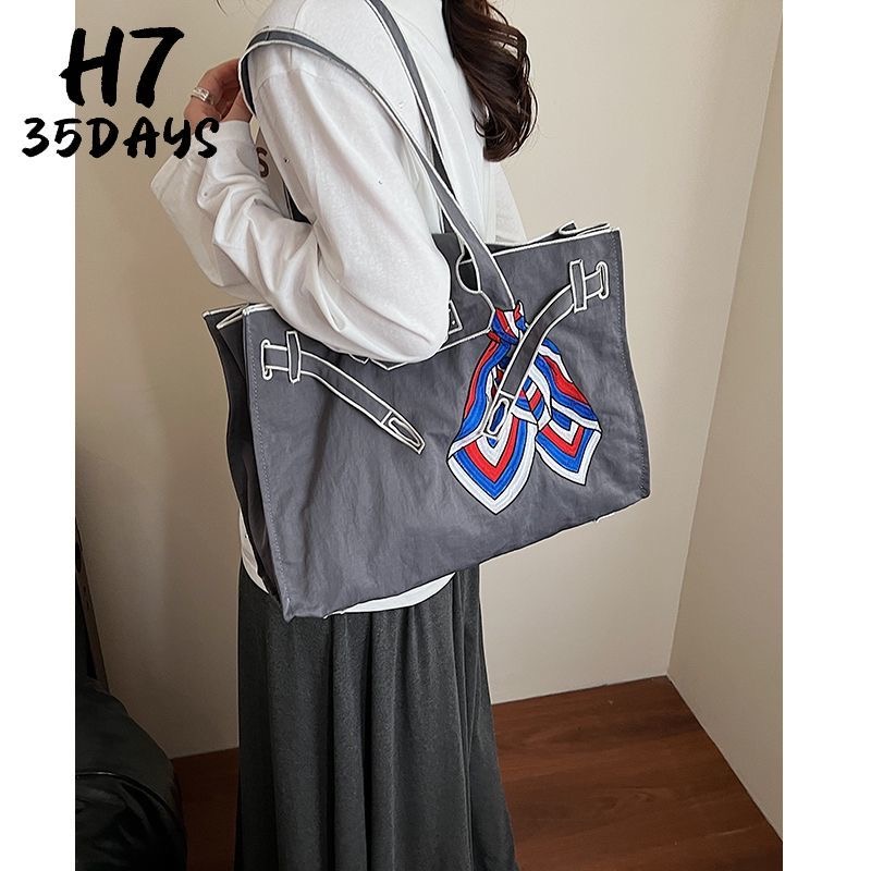 Free shipping designer Bow Embroidery Tote Shoulder Bags Eco-friendly single crossbody square bag high-capacity for women Canvas