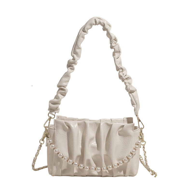 designer High-end Niche Bag for Women Summer 2025 New Fashion Chain Crossbody Bag Women's Pleated Cloud Underar