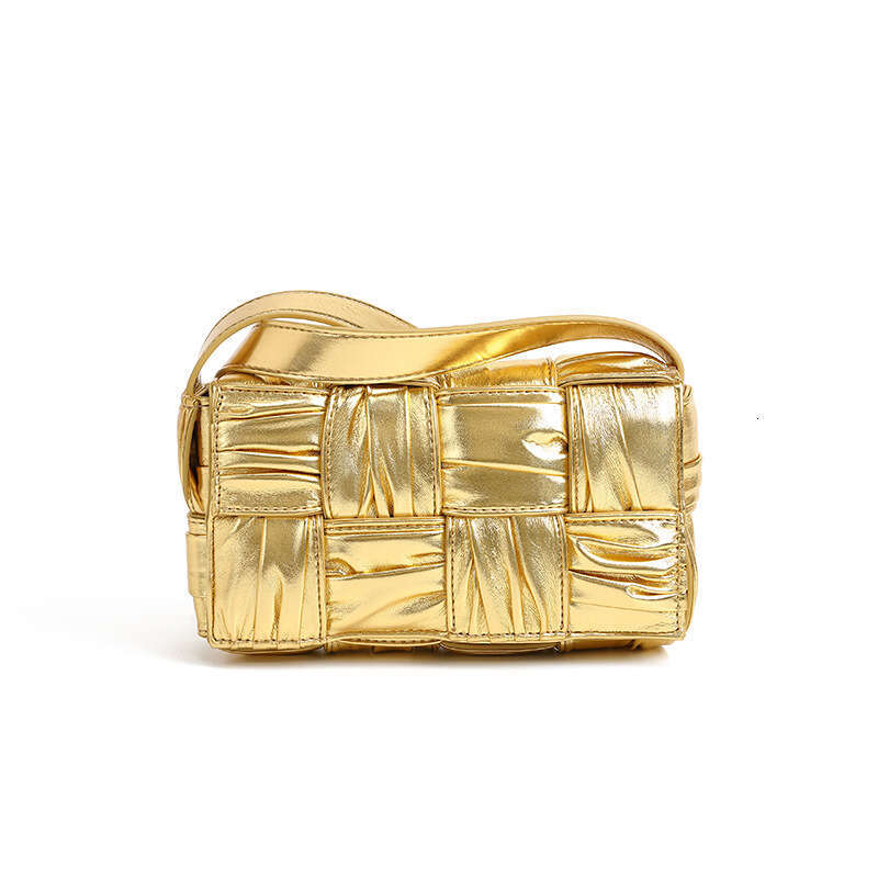 Woven for Women 2024 New High-Quality Large Capacity Shoulder Crossbody Checkered Pleated Women's Bag