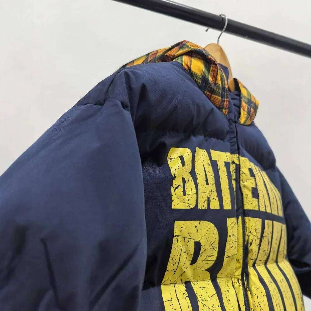 American Vintage Letter Print Hooded Cotton-Padded Jacket Loose Fit Casual Cotton Coat For Men And Women Winter High Street