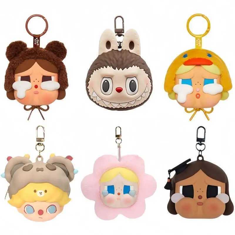 Original Labubu Anime Peripherals Crybaby Dimoo Date Day Headphone Bag Cute Hanging Accessory Headphone Case Girl Gifts Z250607
