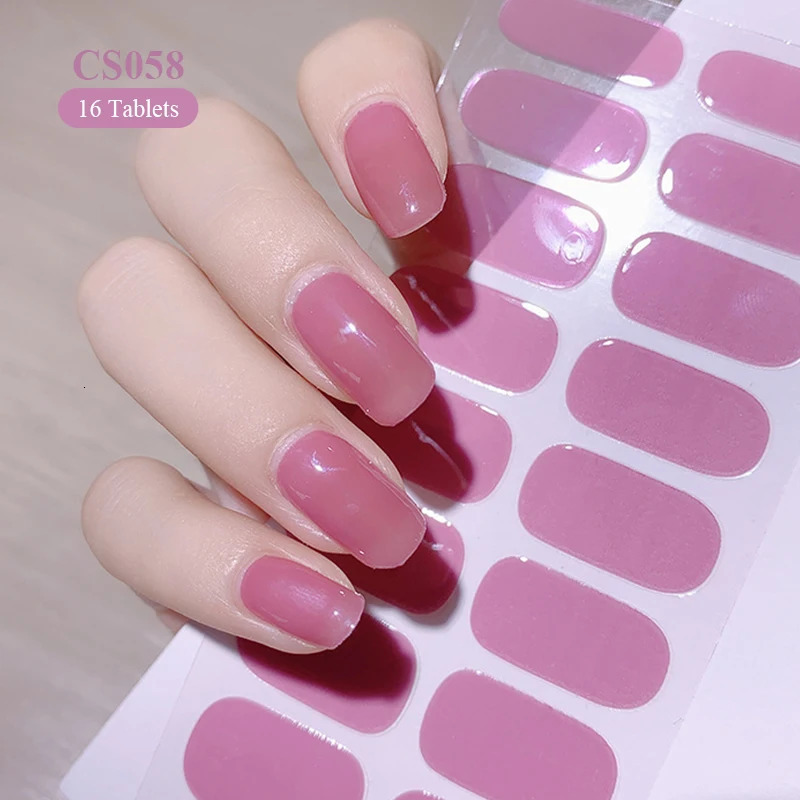 Full Cover Nail Stickers Fashion Polish Decoration Sparkling Glitter Self Adhesive Manicure Art Sticker 250605