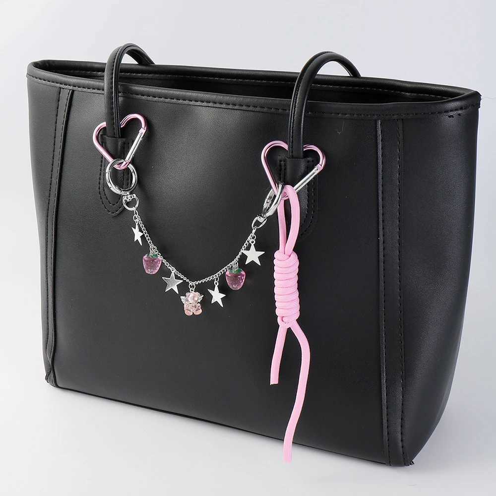 2024 New Korean Fashion Sweet Pearl Bow Keychain Heart Pendant Keyring Y2K Ins Aesthetic Holder For Girl Bag Pendant Accessories XJ250607