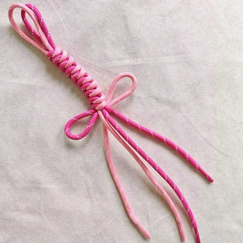 INS DIY Bag Charm Nylon Handmade Snake Knot Pendant Keychain Keyring For Women Handbag Hanging Dec Key HolderXJ250607