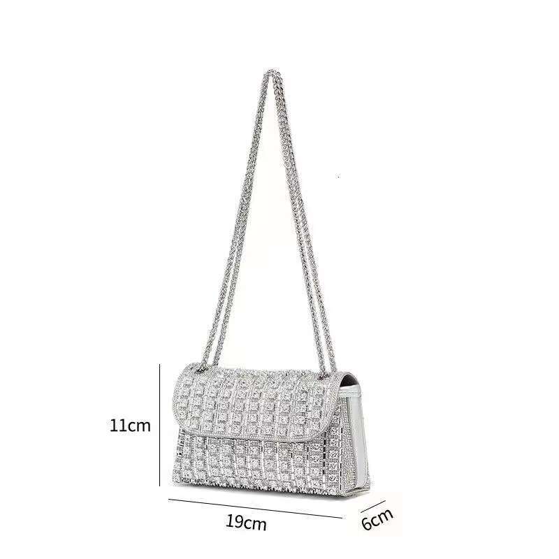 TikTok Super Popular Rhinestone Full Diamond 2023 New Fashion Dionysus High-end Summer Small Crossbody Bag with Diamonds for Women