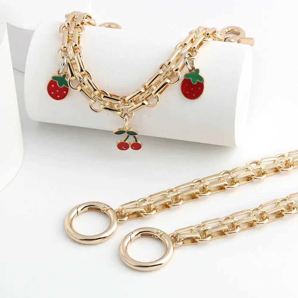 New 3 Styles Bag Chain Replacement Strawberry Handbag Straps Portable Metal Extension Chain Pendant Decoration XJ250607