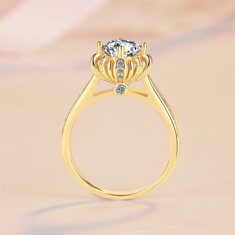 Chic Bridal Accessory High-Quality Moissanite Solitaire Set In S925 Alloy For Celebrations