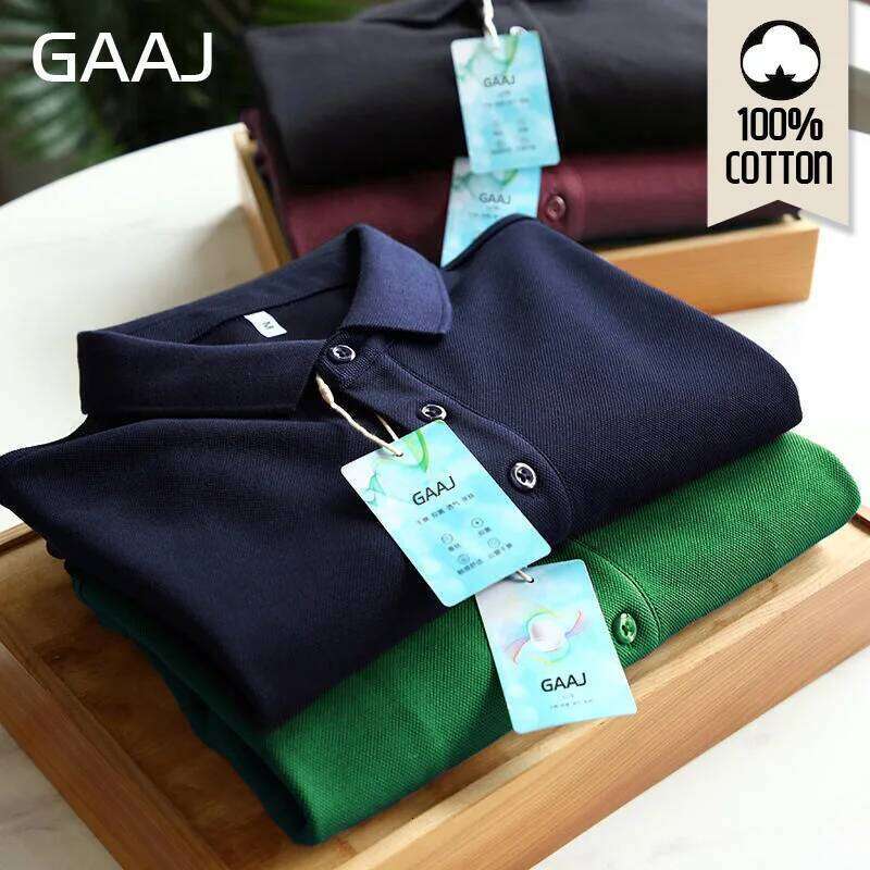 GA 100 Cotton Polo Shirt Man,Light Brand Shirts,Fashion Short Sleeve Tops,Golf Wear Sports T shirt,Men's Women Clothes