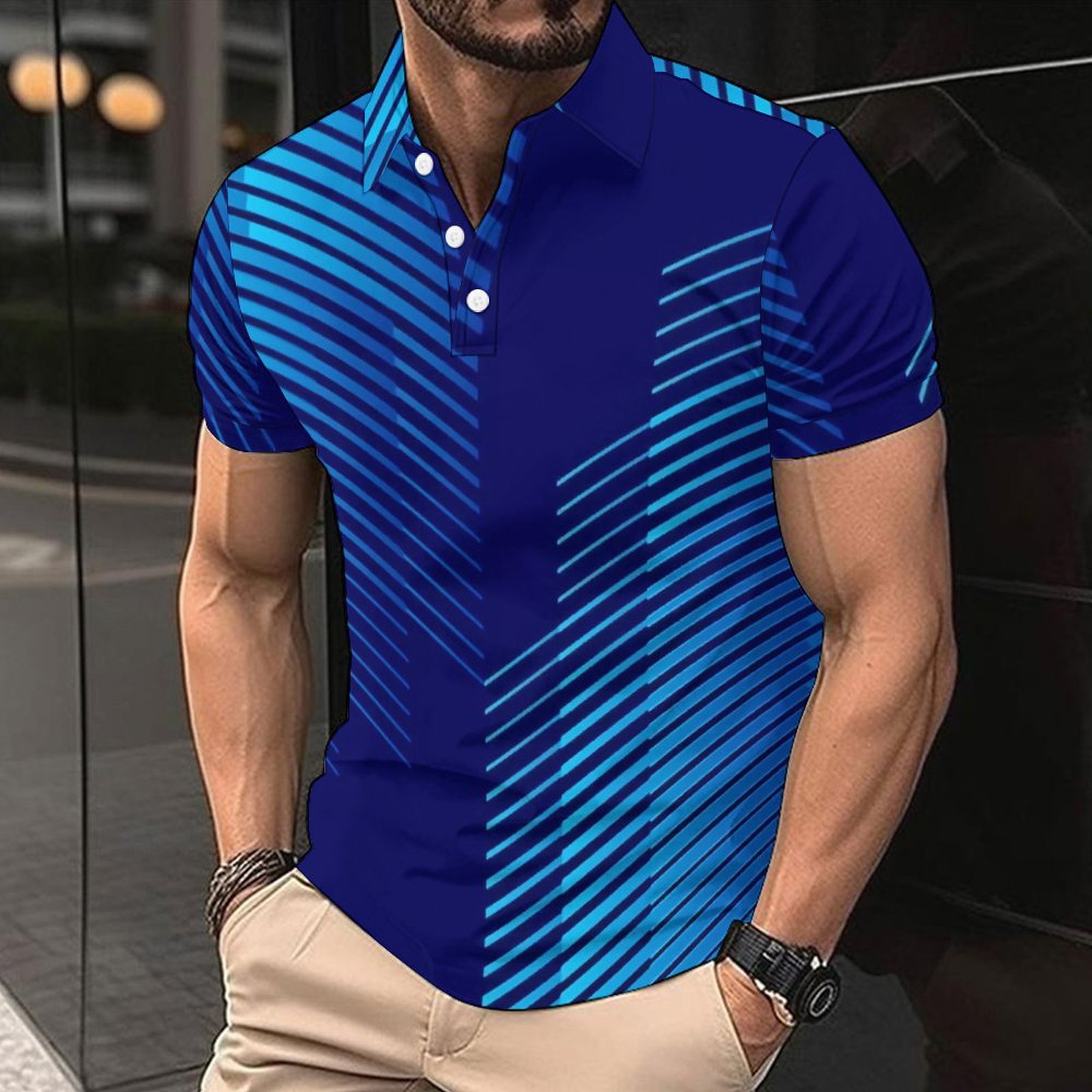 Men's T-Shirt Men's Street Fashion Summer Daily Shirt Hawaiian Whale Shark Cartoon Print Casual Loose Short Sleeve Beach TopEU Sizes: S - 3X