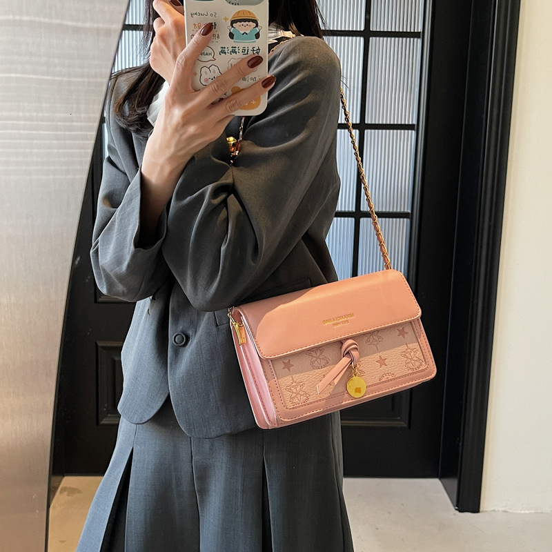 designer Niche Women's Bag 2025 New Spring Summer Fashion Simple Versatile Chain Crossbody Underarm Bag Commuter Small Square Bag