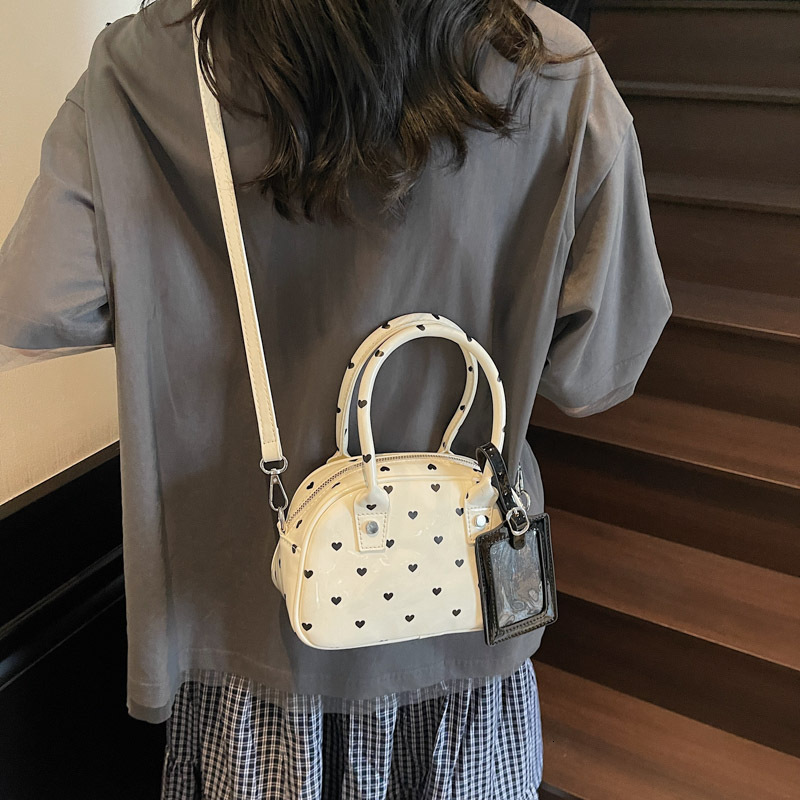 designer Korean Style Cute Polka Dot Handbag for Women 2025 New Niche Design Handheld Bag Commuter Shoulder Crossbody Small Bag