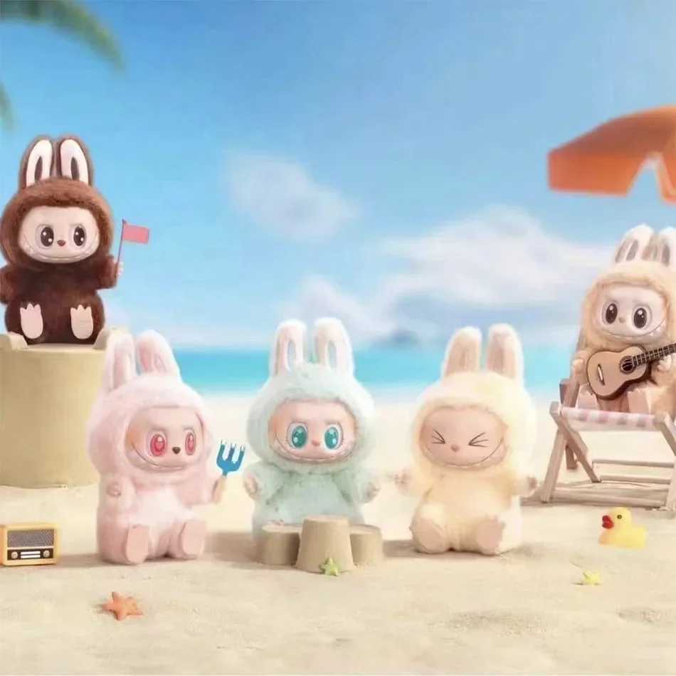 For Labubu Blind Box Anime Character Kawaii Seat Series PVC Pendant Doll Model Monster Keychain Replica Toy Birthday Gift XJ250607