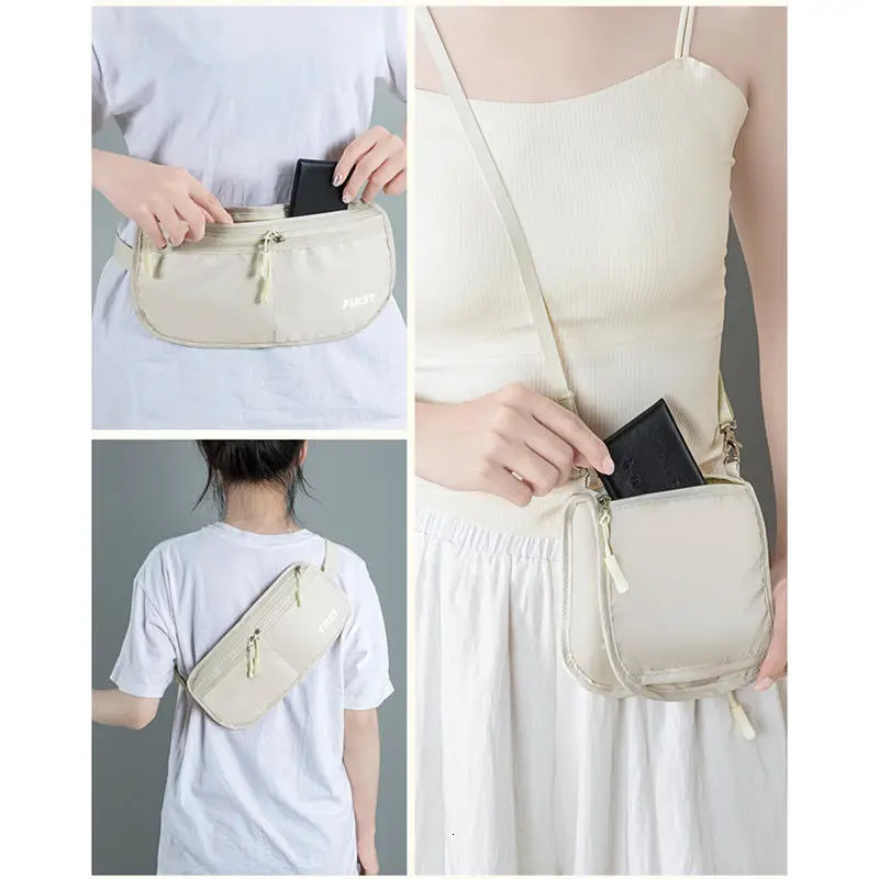 Foldable Sports Waist Bag Close Fitting Men Women Outdoor Multifunctional Invisible Ultrathin Large Capacity Running Phone Bag 250605