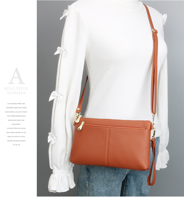 Free Shipping 2025 New Designer Bag Luxury Elegant Wallet Simple Zipper Leather Small Square Bag Fashionable Handbag High-quality Women's Shoulde