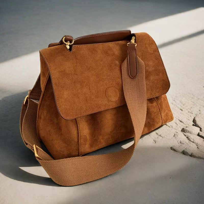 Winter Casual Women's Shoulder Bag Soft Faux Suede Ladies Crossbody Bag soft large capacity Trending Luxury Female totes