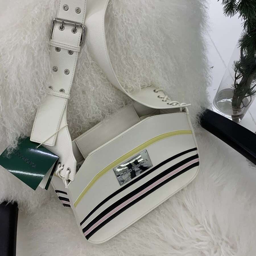 High End Spring Summer New Trendy Fashion Striped Belt Buckle Wide Strap Single Shoulder Crossbody Women s Bag